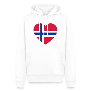 norvege - Sweat à capuche Premium bio Homme - blanc - Devant - Nico (187cm)