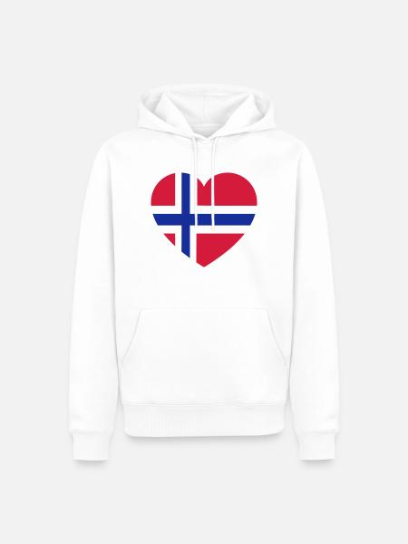 norge - Men’s Premium Organic Hoodie - white