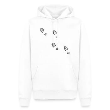 Spuren Schuhen traces - Männer Premium Bio Hoodie - Weiß - Vorne - Nico (187cm)