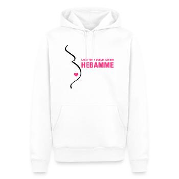 Hebamme - Männer Premium Bio Hoodie - Weiß - Vorne - Nico (187cm)