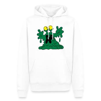 Le Blob! - Sweat à capuche Premium bio Homme - blanc - Devant - Nico (187cm)