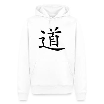 der_weg - Männer Premium Bio Hoodie - Weiß - Vorne - Nico (187cm)