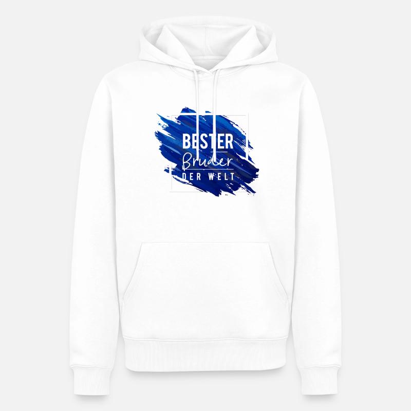 Bester Bruder der Welt 2 - Männer Premium Bio Hoodie - Weiß