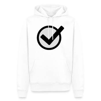 haken_f2 - Men’s Premium Organic Hoodie - white - Front - Nico (187cm)