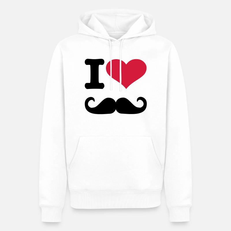 Bart - Männer Premium Bio Hoodie - Weiß
