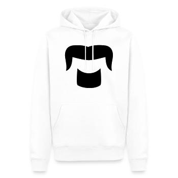 Bart - Männer Premium Bio Hoodie - Weiß - Vorne - Nico (187cm)