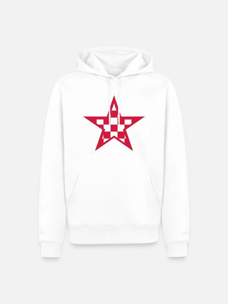 kroatischer Stern - Männer Premium Bio Hoodie - Weiß