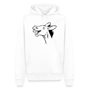 Rire âne - Sweat à capuche Premium bio Homme - blanc - Devant - Nico (187cm)