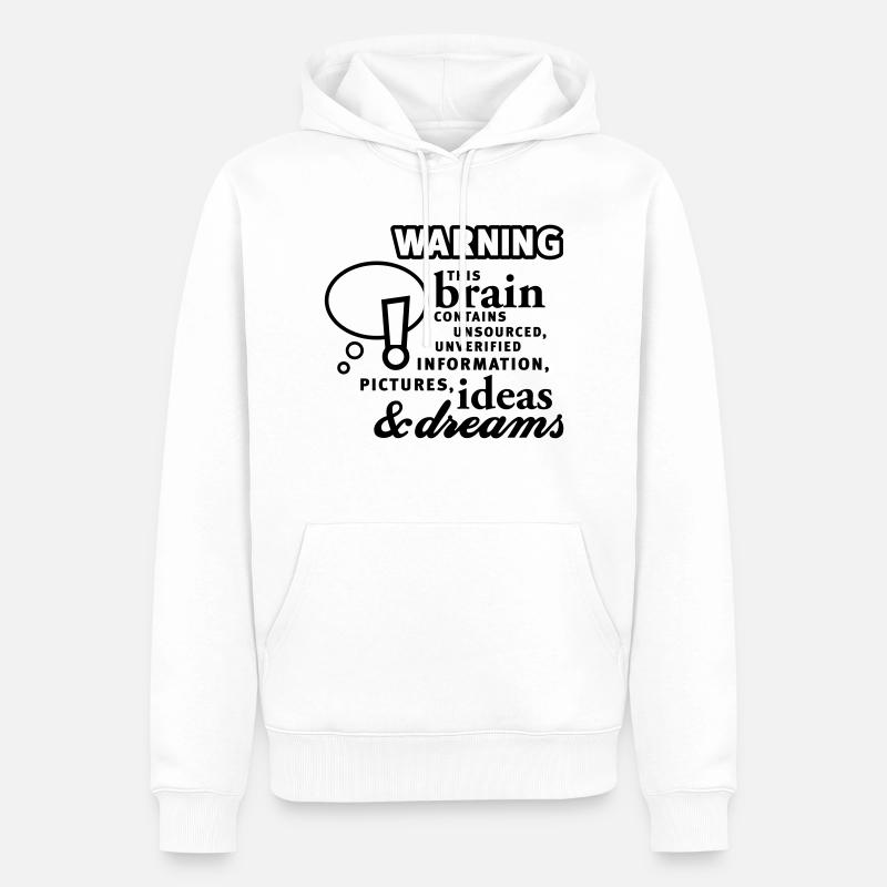 Brain - content - Brain - Content - 1C - Men’s Premium Organic Hoodie - white
