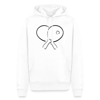 tischtennis - Männer Premium Bio Hoodie - Weiß - Vorne - Nico (187cm)