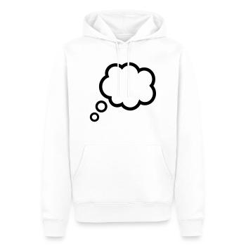 Speech bubble - Men’s Premium Organic Hoodie - white - Front - Nico (187cm)