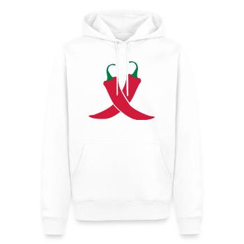 Chilli - Men’s Premium Organic Hoodie - white - Front - Nico (187cm)