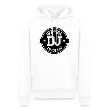 official_dj_2__f1 - Sweat à capuche Premium bio Homme - blanc - Devant - Nico (187cm)