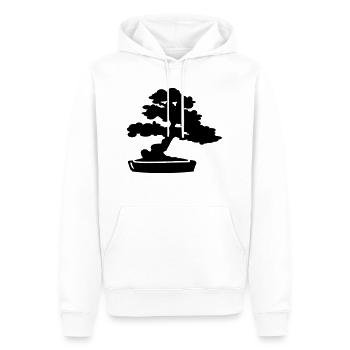 Bonsai Baum - Männer Premium Bio Hoodie - Weiß - Vorne - Nico (187cm)