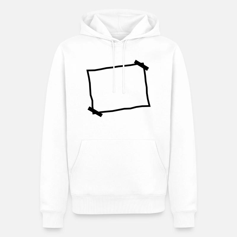 Feuille blanche de papier coincé note - Sweat à capuche Premium bio Homme - blanc