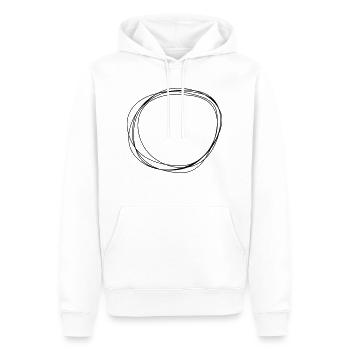 Circle - Männer Premium Bio Hoodie - Weiß - Vorne - Nico (187cm)