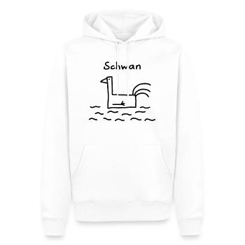 Stolzer Schwan - Männer Premium Bio Hoodie - Weiß - Vorne - Nico (187cm)