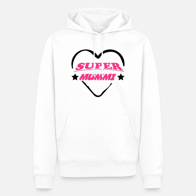 Super mummi - Sweat à capuche Premium bio Homme - blanc