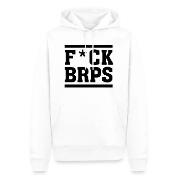 F*CK BRPS - Sweat à capuche Premium bio Homme - blanc - Devant - Nico (187cm)