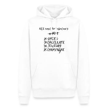 valentine shoes shirt - Männer Premium Bio Hoodie - Weiß - Vorne - Nico (187cm)