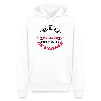 Elu meilleur copain de l'année - Sweat à capuche Premium bio Homme - blanc - Devant - Nico (187cm)