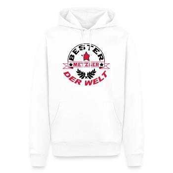 Metzger / Backer / Butcher / Baker / Vati - Männer Premium Bio Hoodie - Weiß - Vorne - Nico (187cm)