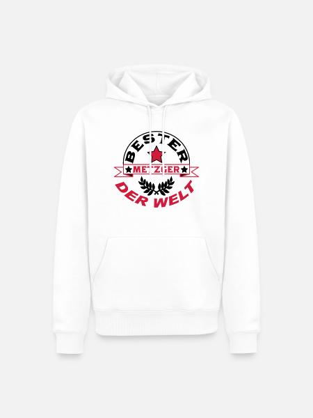 Metzger / Backer / Butcher / Baker / Vati - Men’s Premium Organic Hoodie - white