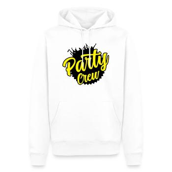 party crew - Männer Premium Bio Hoodie - Weiß - Vorne - Nico (187cm)