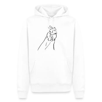 looking chicken - Men’s Premium Organic Hoodie - white - Front - Nico (187cm)
