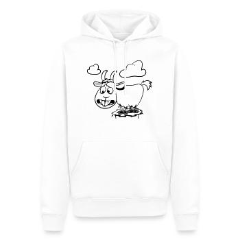 Les chèvres grimpent - Sweat à capuche Premium bio Homme - blanc - Devant - Nico (187cm)