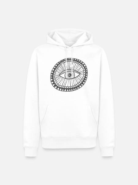 Magisches Auge - Männer Premium Bio Hoodie - Weiß