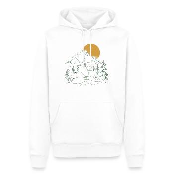 Matterhorn Alps Mountains - Men’s Premium Organic Hoodie - white - Front - Nico (187cm)