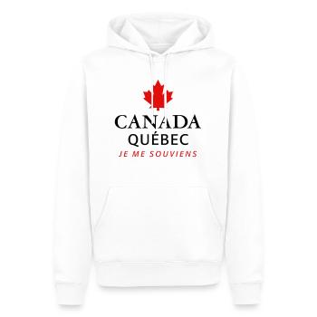 Kanada Quebec Maple Leaf Ahornblatt I love Canada - Männer Premium Bio Hoodie - Weiß - Vorne - Nico (187cm)