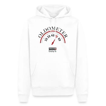 oldometer 51e anniversaire - Sweat à capuche Premium bio Homme - blanc - Devant - Nico (187cm)
