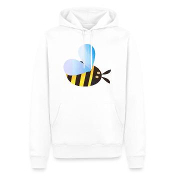 Bumble Bee - Men’s Premium Organic Hoodie - white - Front - Nico (187cm)