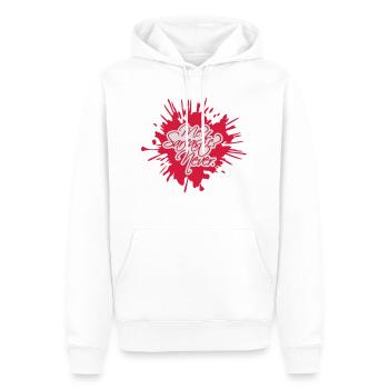 me sarcastic never Zitat - Männer Premium Bio Hoodie - Weiß - Vorne - Nico (187cm)