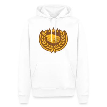 Livres Stack Stars Laurel Wreath - Sweat à capuche Premium bio Homme - blanc - Devant - Nico (187cm)