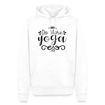 do more yoga - Männer Premium Bio Hoodie - Weiß - Vorne - Nico (187cm)
