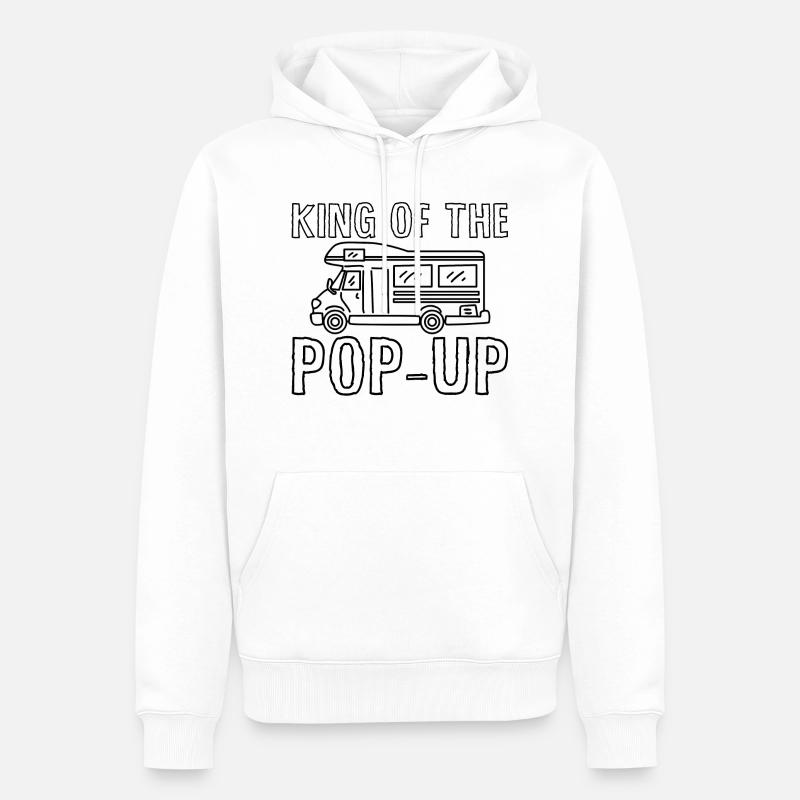 Roi du Pop-up - Sweat à capuche Premium bio Homme - blanc