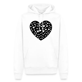 Symbole de coeur Amour Mignons Cœurs Rose Dessin Vecteur - Sweat à capuche Premium bio Homme - blanc - Devant - Nico (187cm)