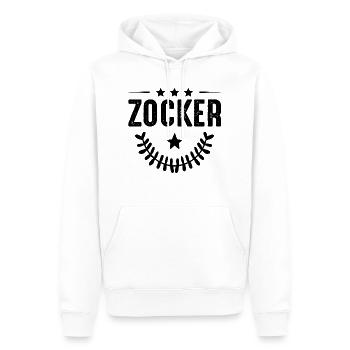 Zocker Gamer - Sweat à capuche Premium bio Homme - blanc - Devant - Nico (187cm)
