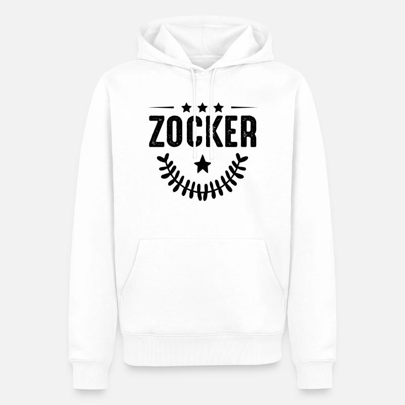 Zocker Gamer - Sweat à capuche Premium bio Homme - blanc