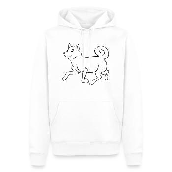 Shiba Inu - Männer Premium Bio Hoodie - Weiß - Vorne - Nico (187cm)