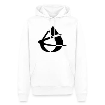 Drops Design Black - Männer Premium Bio Hoodie - Weiß - Vorne - Nico (187cm)