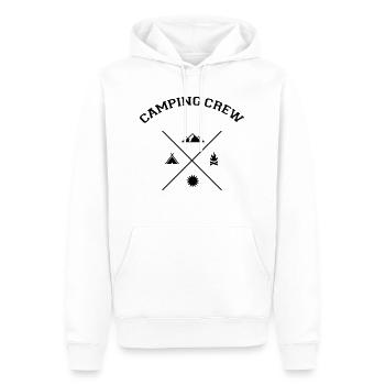 Équipe de camping Cross Mountain Tente Feu de camp - Sweat à capuche Premium bio Homme - blanc - Devant - Nico (187cm)