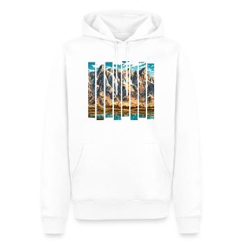 Mountains Hike Hiking Mountain Hiking Mountain Hikers - Men’s Premium Organic Hoodie - white - Front - Nico (187cm)