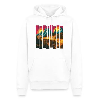 mountain hiking hiking mountains hiking mountain hikers - Men’s Premium Organic Hoodie - white - Front - Nico (187cm)