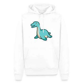 Hugadino plésiosaurus, Dino, mignon dinosaure - Sweat à capuche Premium bio Homme - blanc - Devant - Nico (187cm)