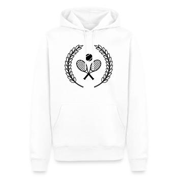 couronne tennis - Sweat à capuche Premium bio Homme - blanc - Devant - Nico (187cm)