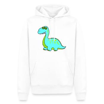dino cool - Männer Premium Bio Hoodie - Weiß - Vorne - Nico (187cm)